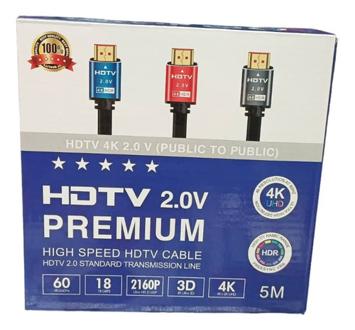 Cable Hdmi 5 Metros 2.0v Premium