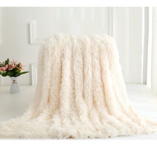 Long Fur Throw Blanket Super Soft Long Shaggy Faux Fur 1