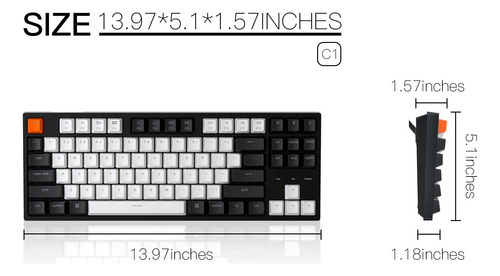 Teclado Keychron C1 Mac Layout, 87 Teclas/usb-c Tipo C