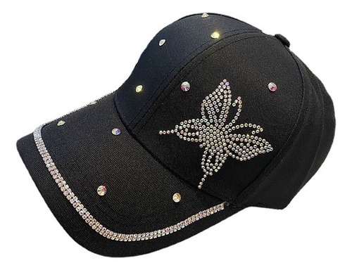 Gorras Para Mujer, Con Diseño De Mariposa Y Diamantes Brilla