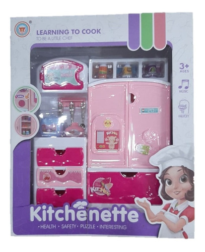 Cocina Para Tu Barbie - Con Heladera Y Accesorios 
