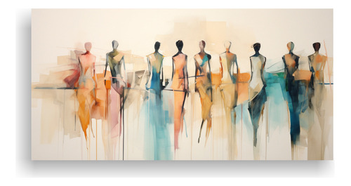 40x20cm Arte Inspiración Con Figuras Humanas Abstractas
