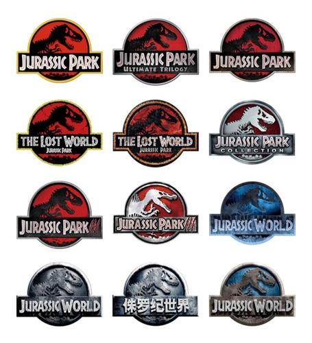 Jurassic Park Parches Para Ropa Planilla 12 Diferentes