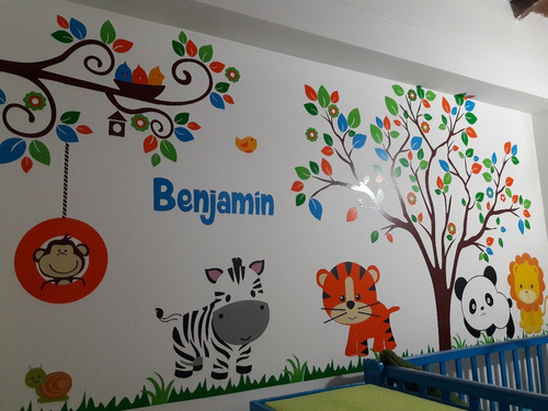 Adhesivos Infantiles Para Bebes / Safari /jungla Decoracion