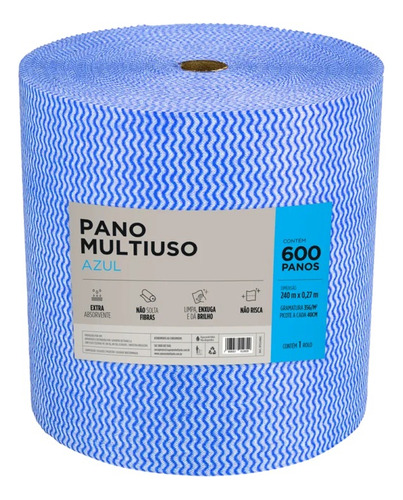 600 Pano Multiuso Antiviral Antibactericida Superpro Betanin Cor Azul