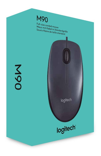 Mouse Óptico Usb Logitech M90 · Cómodo Diseño Ambidiestro