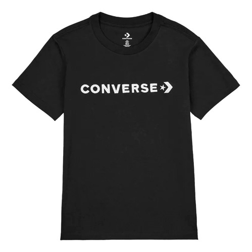 Camiseta Converse Wordmark Ss Mujer-negro