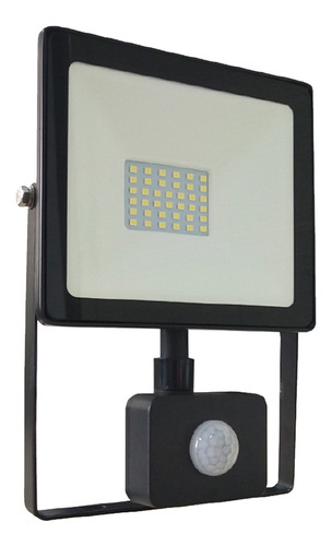 Reflector Led 30w Sensor Movimiento Ip65 2400 Lum Slim P