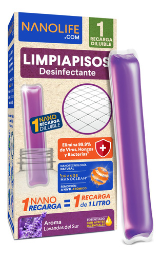 Recarga Nanolife Limpiapisos Desinfectante -  1 Lt