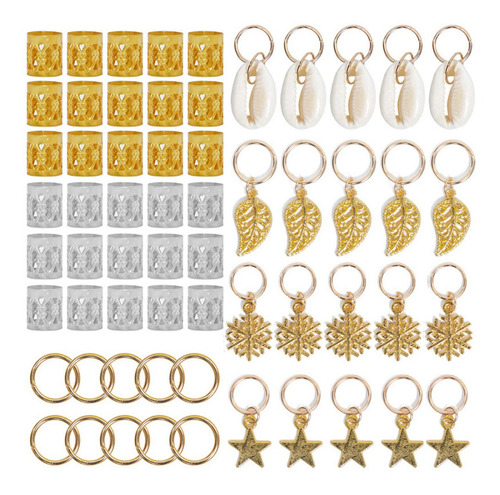 80 Unidades/set Readlocks Cuentas Metal Puños Trenza Anillo