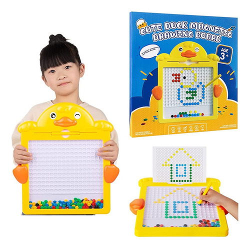 Quadro De Desenho Magnético Com Desenho De Pato Amarelo