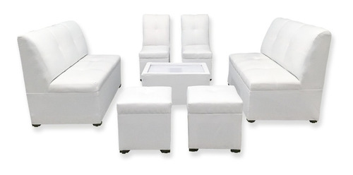 Mueble Sala Lounge Minimalista Moderna Sillones Puff Salas