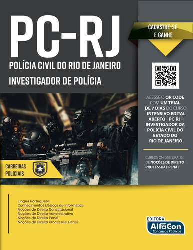 Investigador Policial de 3ª Classe – Polícia Civil do Estado do Rio de Janeiro - PCERJ, de Equipe AlfaCon. Editora AlfaCon em português