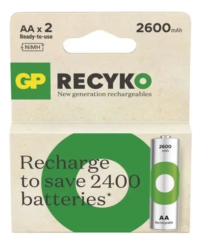comprar Pilas Baterías Aa Recargables Gp 2700mah Reales 1.2v Pack X2