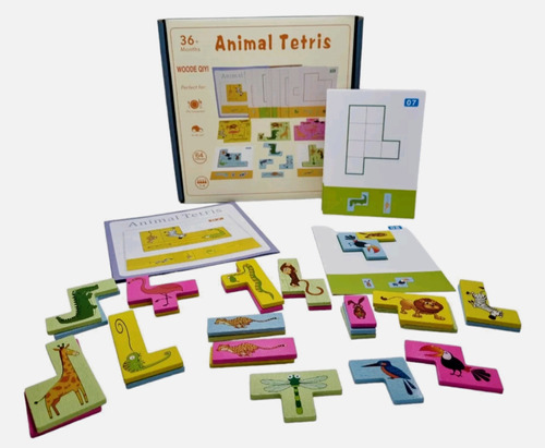 Tetris De Animales: Juego De Mesa Infantil 