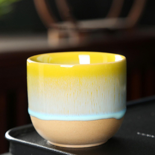 Zz Tazas De Cerámica, Taza De Sake De 150ml, Estilo Amarillo