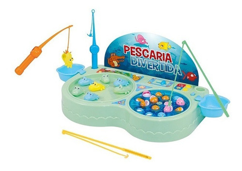 Jogo Pescaria 2 Em 1 Peixes E Crocodilos Dm Toys Dmt6015