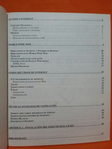 Manual Del Usuario De Internet. Sinectis. (Usado)