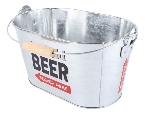 Cubo De Hielo Metálico Con Asa Lateral Para Cerveza, Elegant