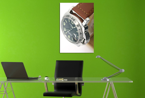 Vinilo Decorativo 40x60cm Reloj Pared Mano Hora Tiempo M9