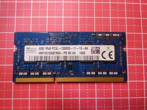 Memoria Ram 4gb Pc3l Ddr3 1600mhz