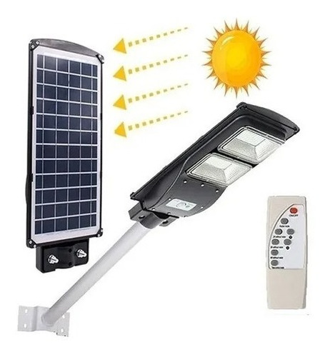 Foco Led Panel Solar 60w Sensor Foto Celula Control Remoto