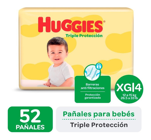 Pañales Huggies Classic Triple Proteccion Ahorrapack