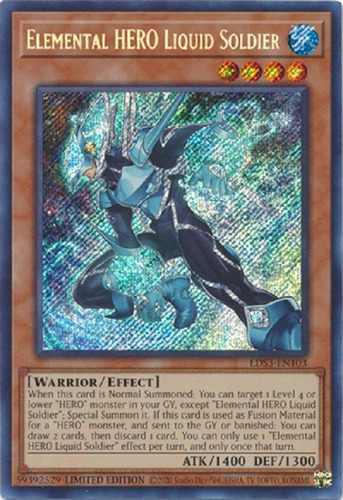 Héroe Elemental Soldado Líquido Secret Raro Yugioh