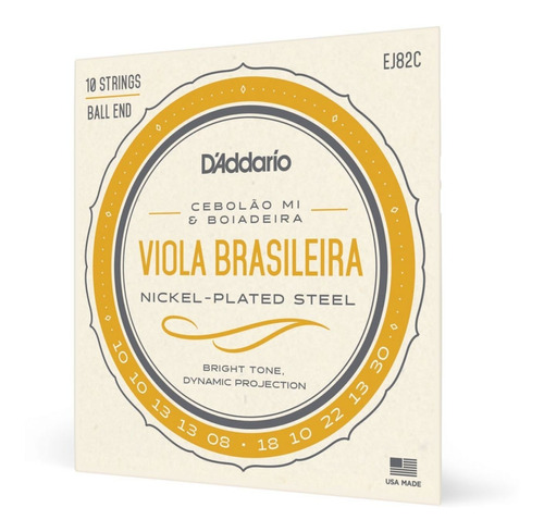 Encordoamento Viola Cebolão Mi D'addario Ej82c