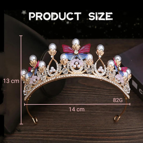 Presente Para Menina: Coroa De Princesa Com Pérolas E Borbol