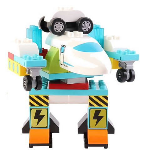 Set Construcción Bloques Tren Robot 71 Piezas Niños
