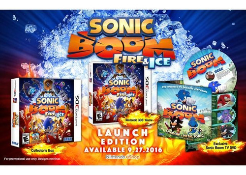 Sonic Boom: Fire & Ice  Paquete Especial 3ds Físico