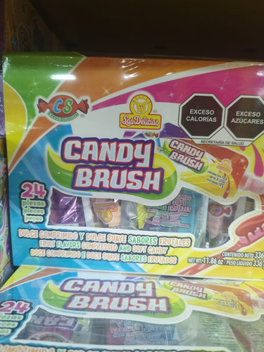 Pack 4 Candy Brush Dulce Con Sabores Frutales 24pzs C/u