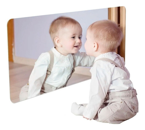 Espelho Acrílico Quarto Do Bebê Neném Montessoriano 60x40cm