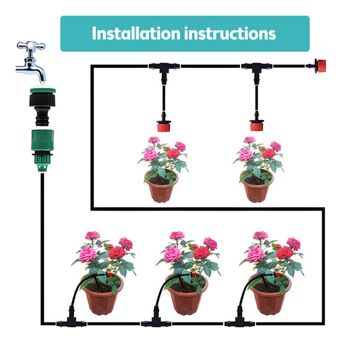 New,, Sistema De Riego Para Riego De Césped Y Jardín,