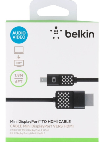 Imagen 1 de 4 de Belkin Cable Minidisplayport Macho A Hdmi Macho 1.8m 4k
