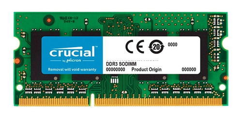 Memoria Sodimm 4gb Crucial Ddr3 1600mhz Notebook Mexx