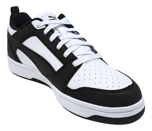 Tenis Puma Rebound V6 Low Blanco-negro 392328 01 Para Hombre