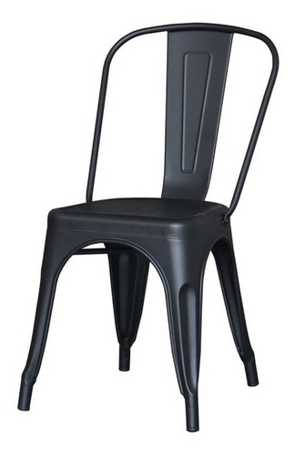 Silla Tolix De Metal Apilable - Negro