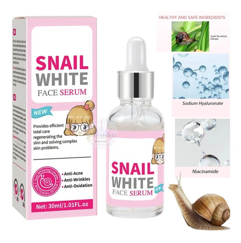 Serum Facial Snail White Hidratante Blanqueador Antiedad