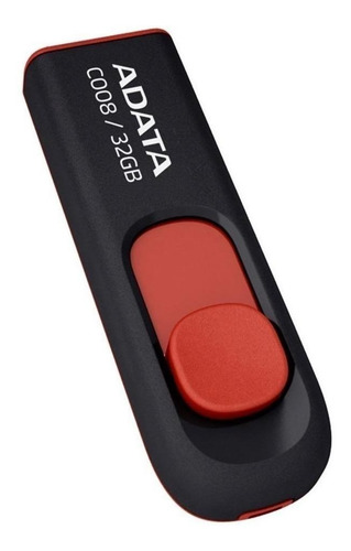 Imagen 2 de 2 de Memoria USB Adata C008 32GB 2.0 negro y rojo