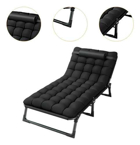 Cama Plegable Para Acampar, Cama Abatible 180cmx62cmx28cm