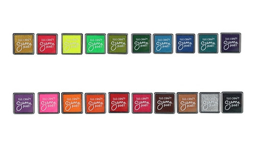 Almohadillas 40x40 Mm Stamp Pad 20 Colores Para Sellos