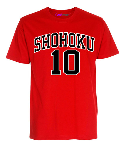 Polera Shohoku Slam Dunk Hanamichi Sakuragui Roja Anime Gra