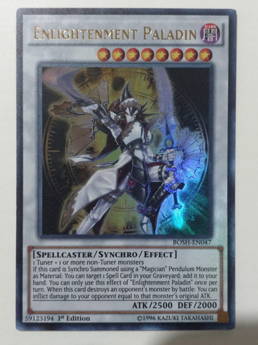 Yugioh! Enlightenment Paladin - Bosh-en047 - Ultra Rare 1st