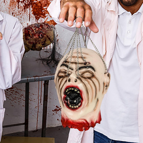 Cabeza De Zombie De Halloween, Cabeza Cortada De Miedo De Lá