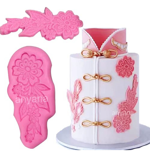 Fondant De Silicona Anyana, Diseño Vintage De Flores Y Enred