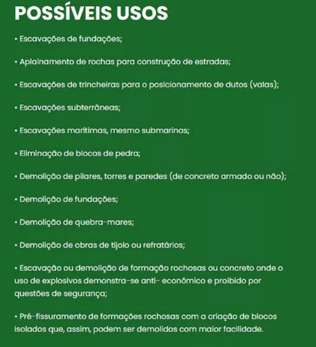 Cimento Expansivo Para Demolição Trinca Forte Rocha Rende+