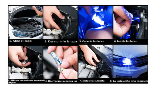Imagen 6 de 10 de Par Focos T10 Rgb Con Estrobo Control Remoto Led Pellizco F1