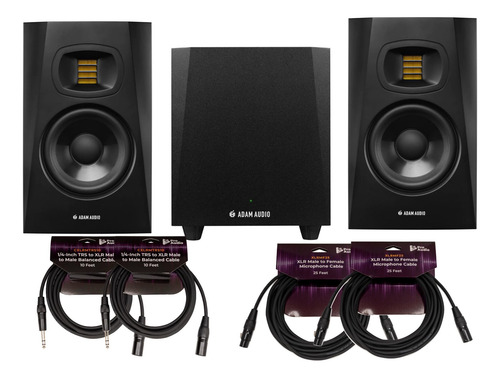 Monitores De Campo Cercano Activos T5v Con Subwoofers Y Cabl Color